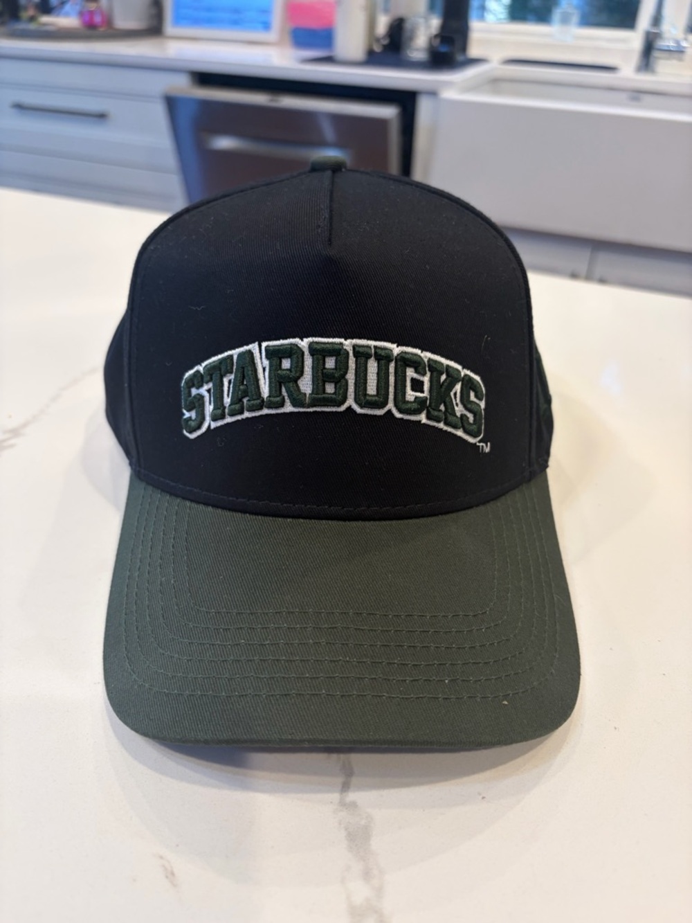 Starbucks Black and Olive Green Embroidered Logo Cap